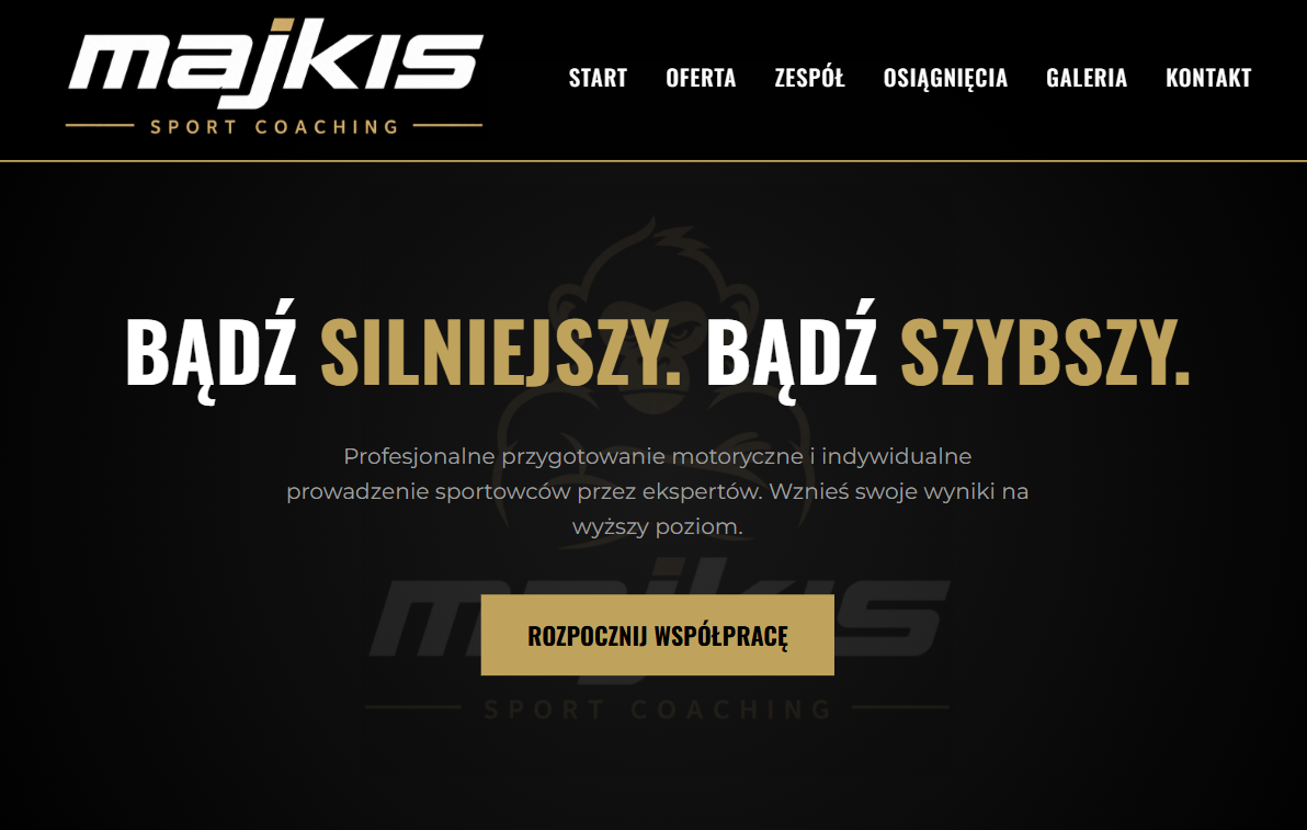 Podgląd strony salonu fryzjerskiego